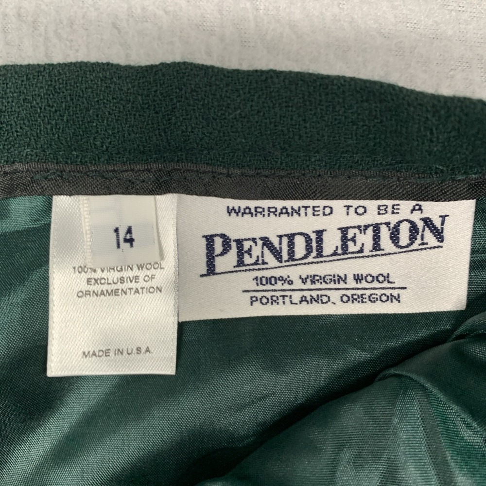 Vintage Pendleton Tartan Plaid Wool Blazer & Pencil Skirt Suit Set Size 14 USA - Picture 6 of 16